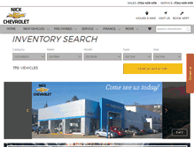 Tablet Screenshot of nickchevrolet.com